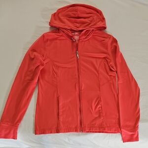 Danskin Now Women's S Lightweight Coral Full Zip Hoodie